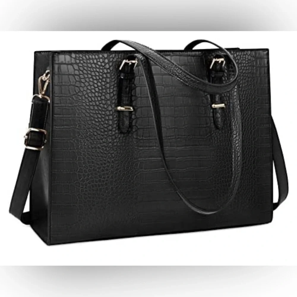 Laptop Bag for Women 15.6 inch Laptop Tote Bag Leather